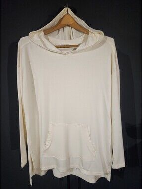 Workshop Republic Clothing Womens S Long Cream Hoodie Athleisure Super Soft 0182